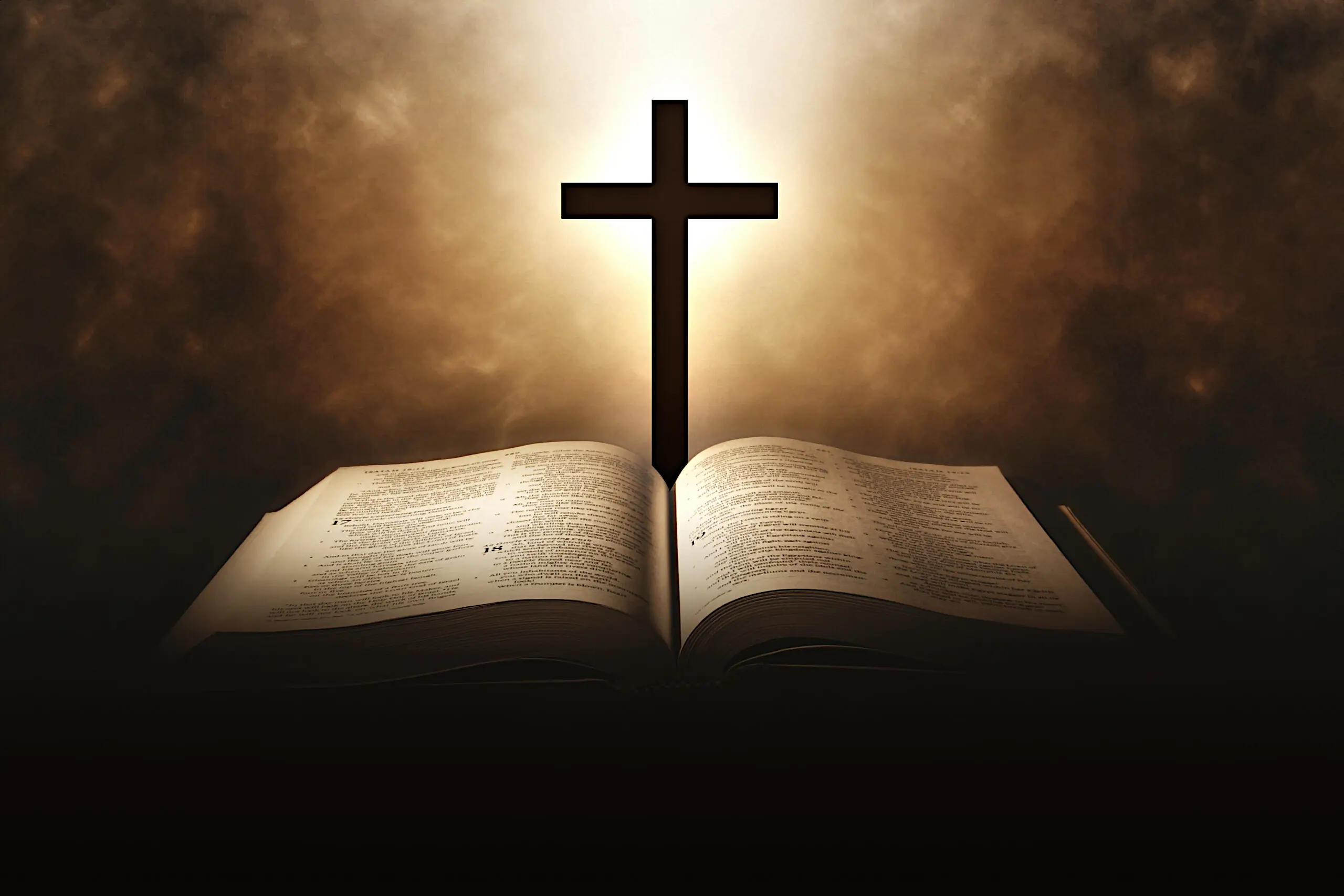 Cross with Bible for Bible Tract